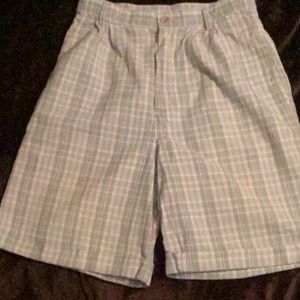 Land’s End Cuffed plaid shorts